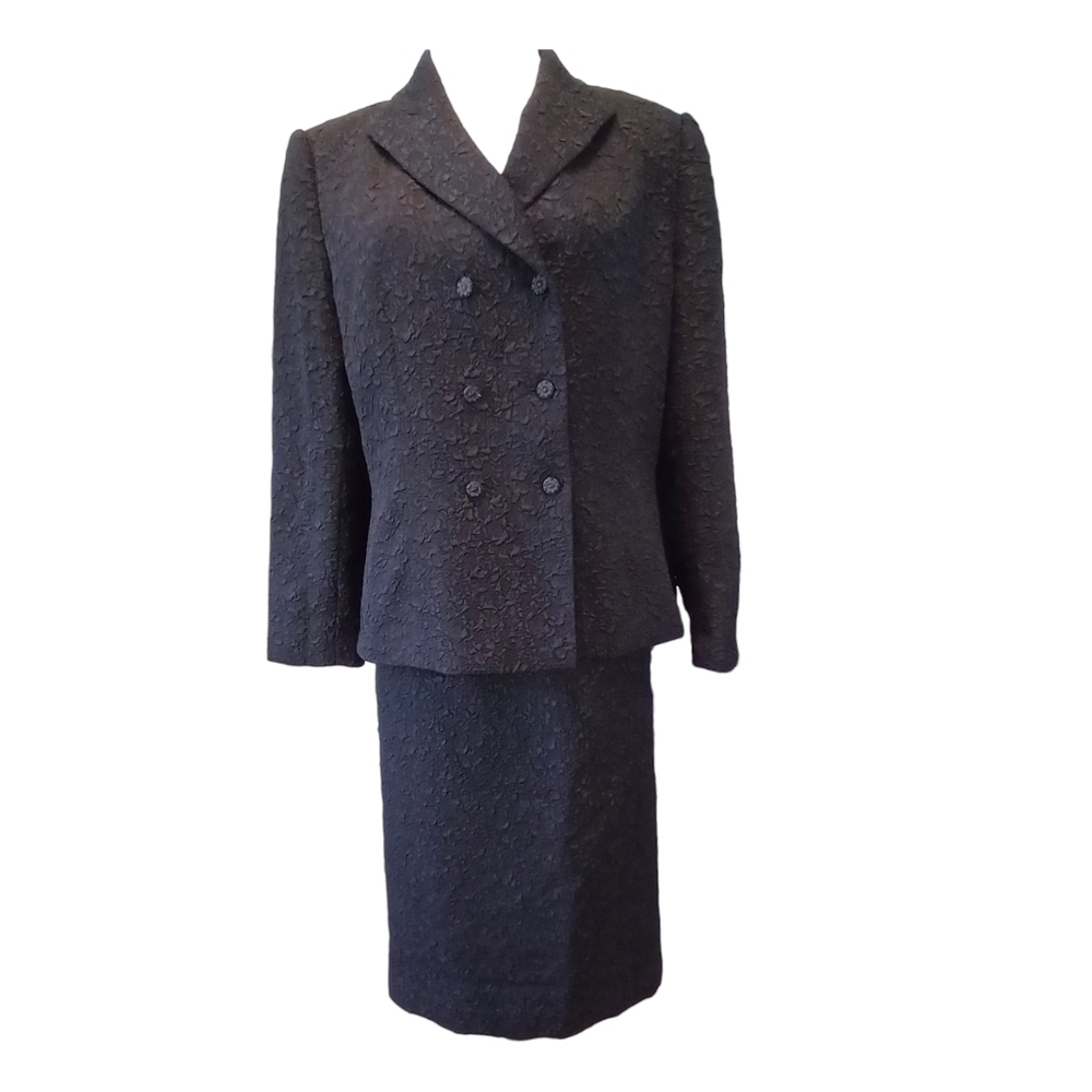 Vintage Brocade Skirt Suit 12P
